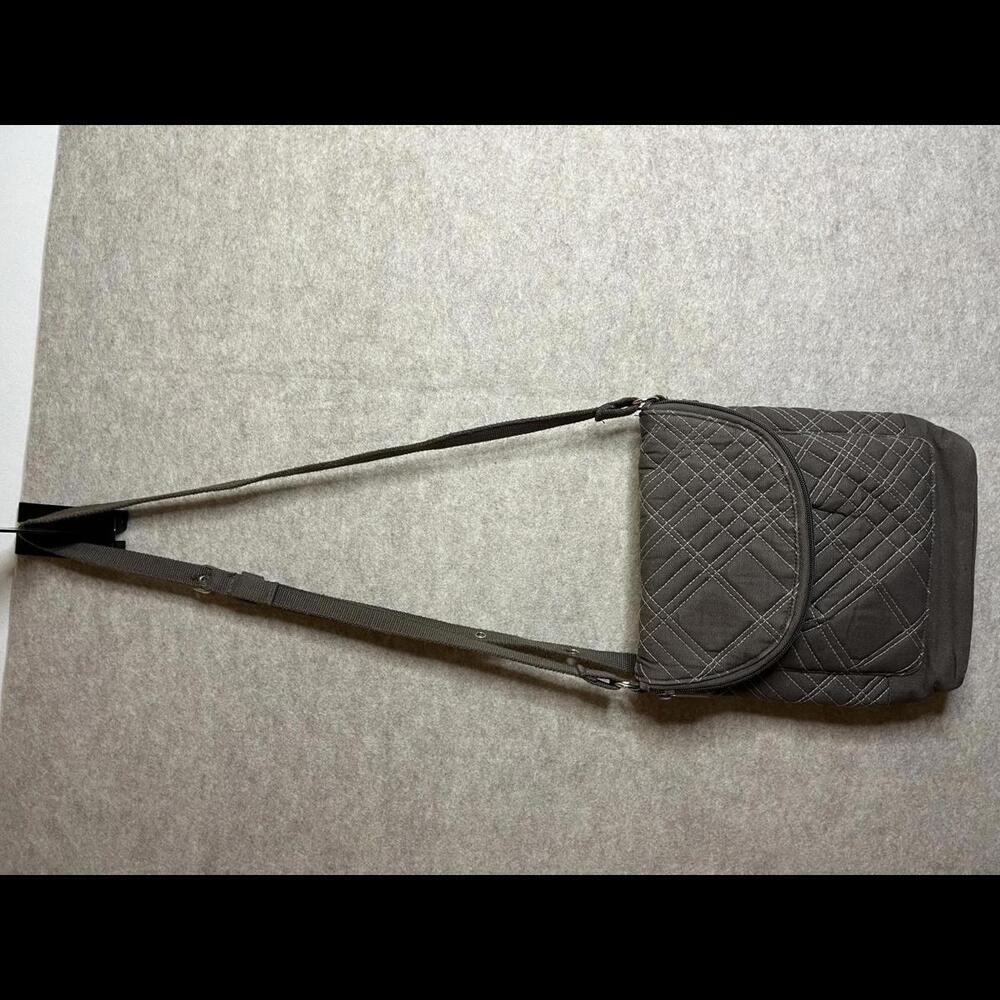 Thirty One Brand Stylish Quilted Crossbody Bag Brown Zipper - Versatile and Chic